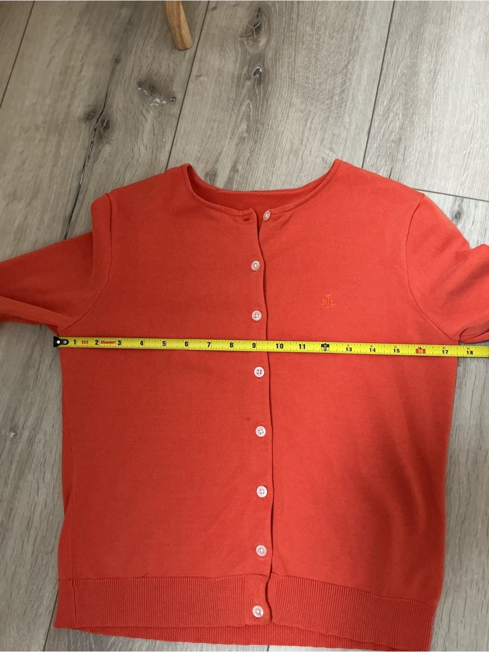 Polo by Ralph Lauren Coral Button-Front Crewneck Cardigan - Picture 6 of 8